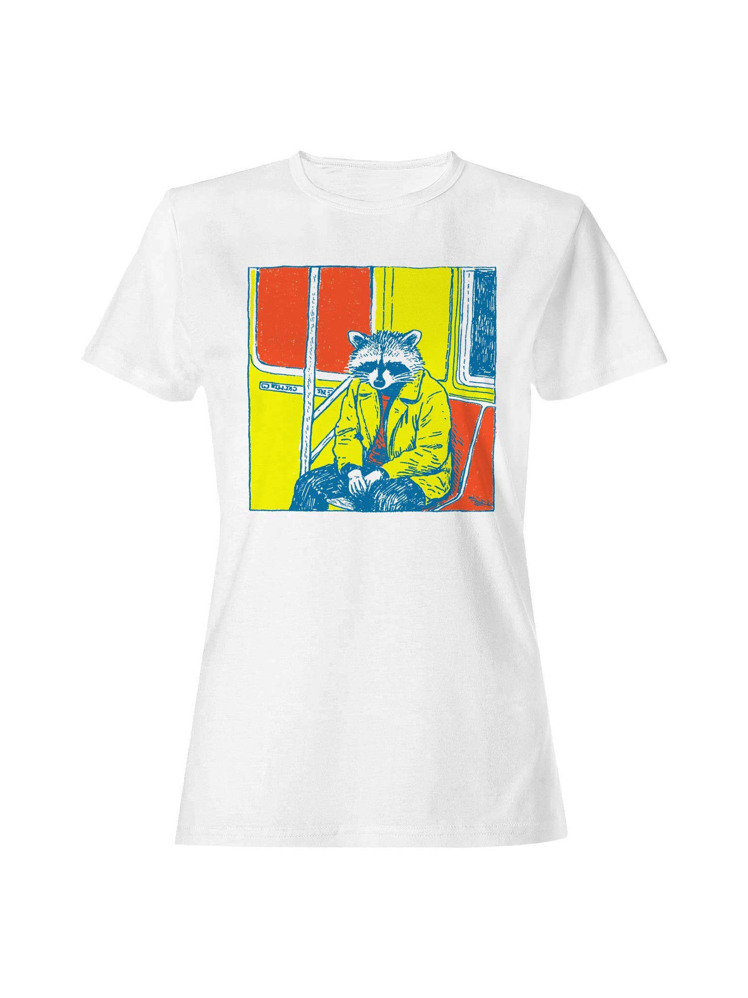 Raccoon Urban Vibes: Pop Art Women's T-Shirt