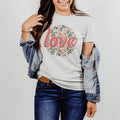 Love Floral Circle Tee | Valentine's Day | Sizes XS-2XL