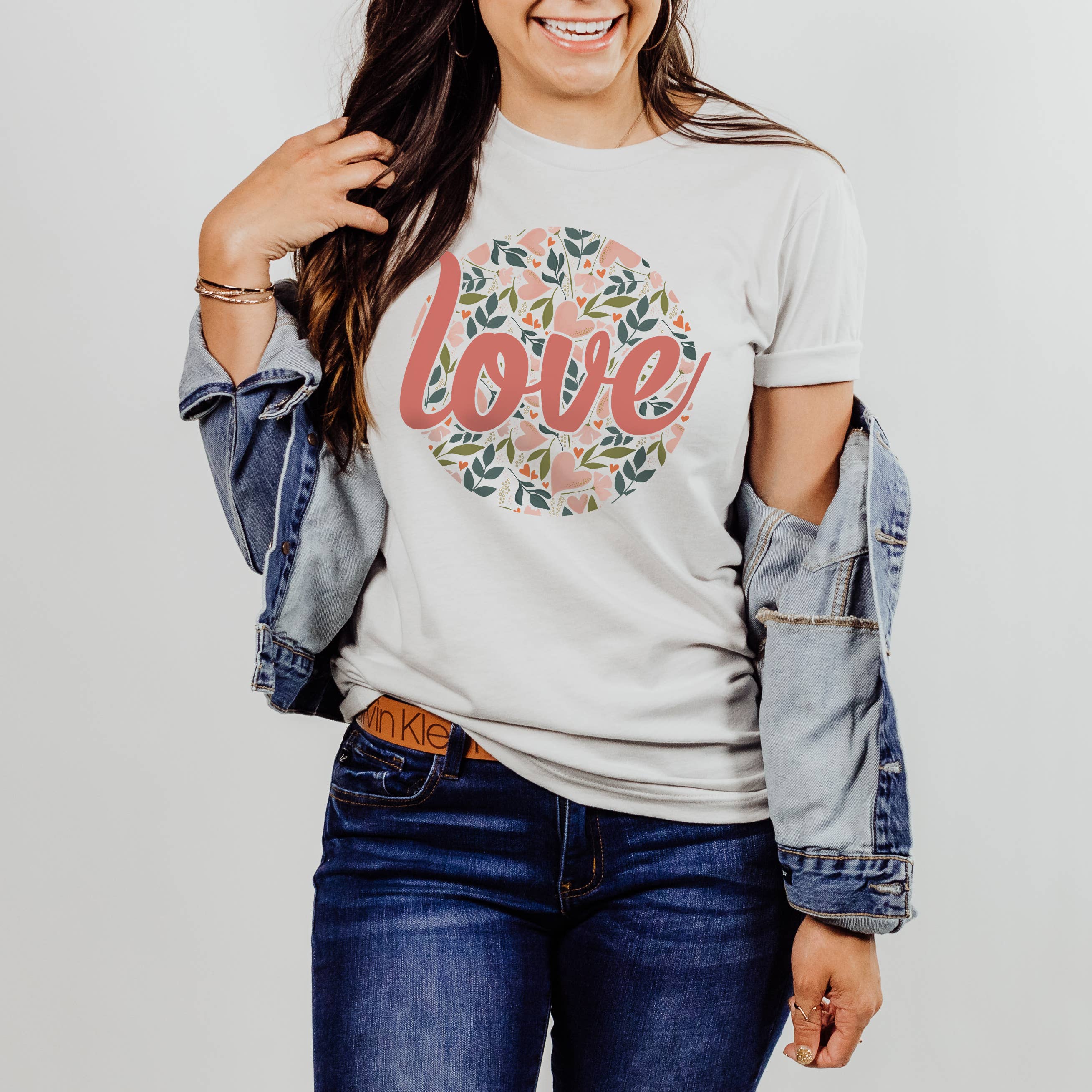Love Floral Circle Tee | Valentine's Day | Sizes XS-2XL