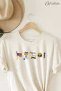 Patriotic Row Graphic T-Shirt