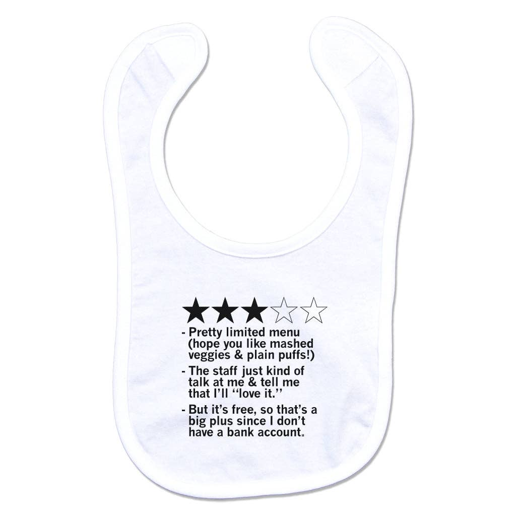 Three Star Review Bib
