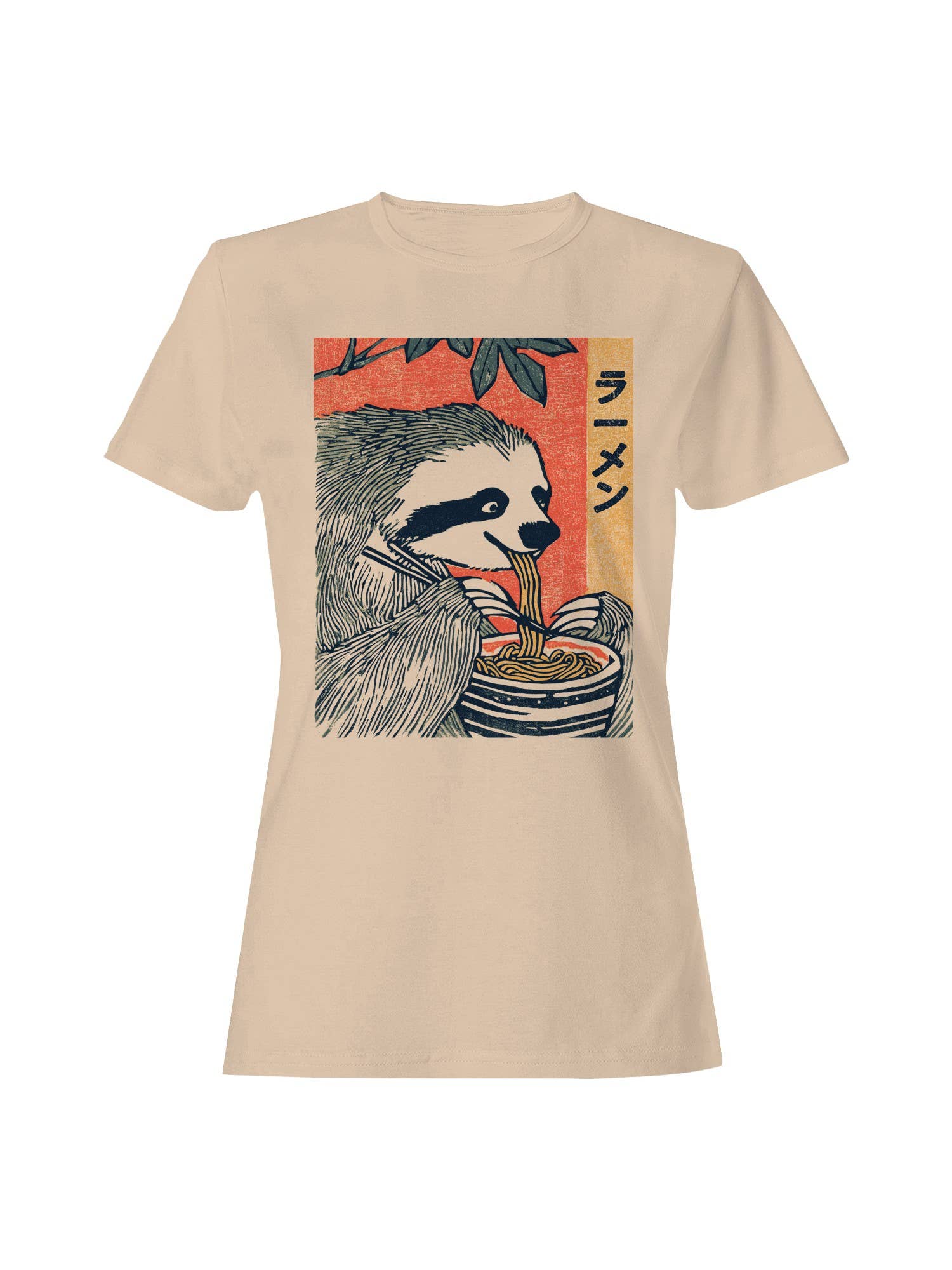 Sloth Ramen Art with Japanese Text Women's T-Shirt