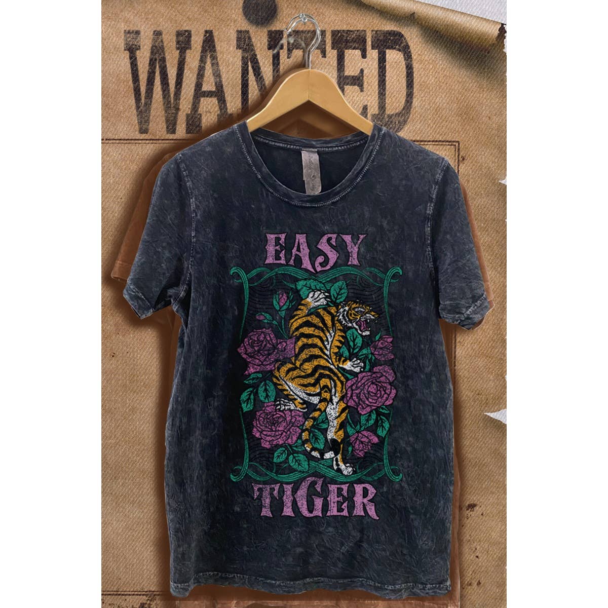 Easy Tiger Mineral Wash Vintage Graphic  Tee