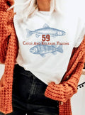 Vintage Fish Catch and Release Fishing Graphic Tshirts