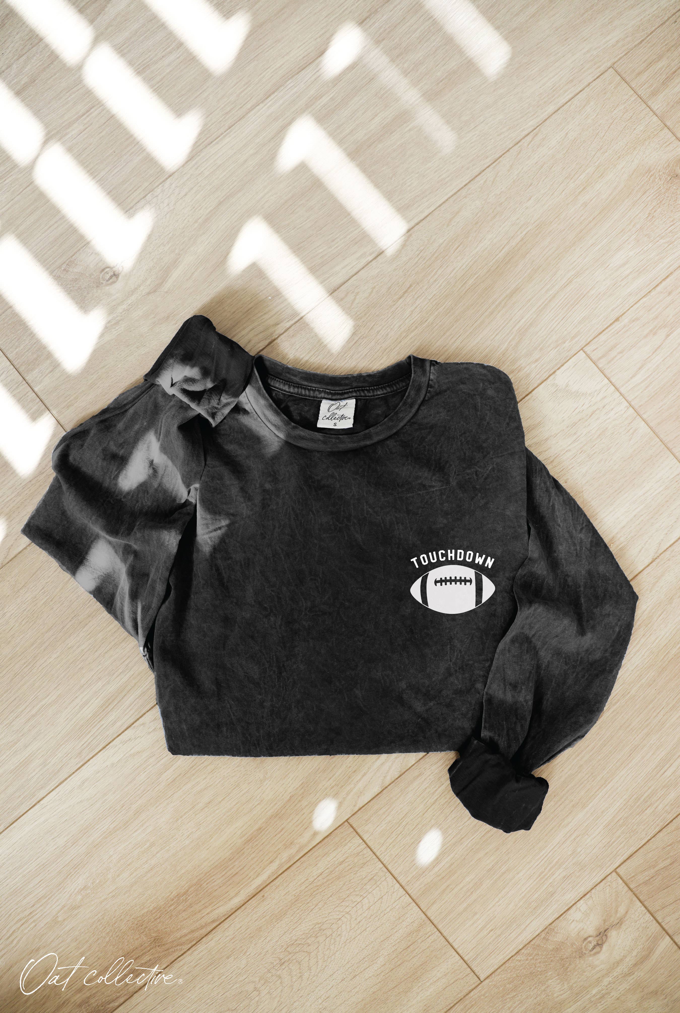 Touchdown Football  Mineral Washed Long Sleeve Graphic