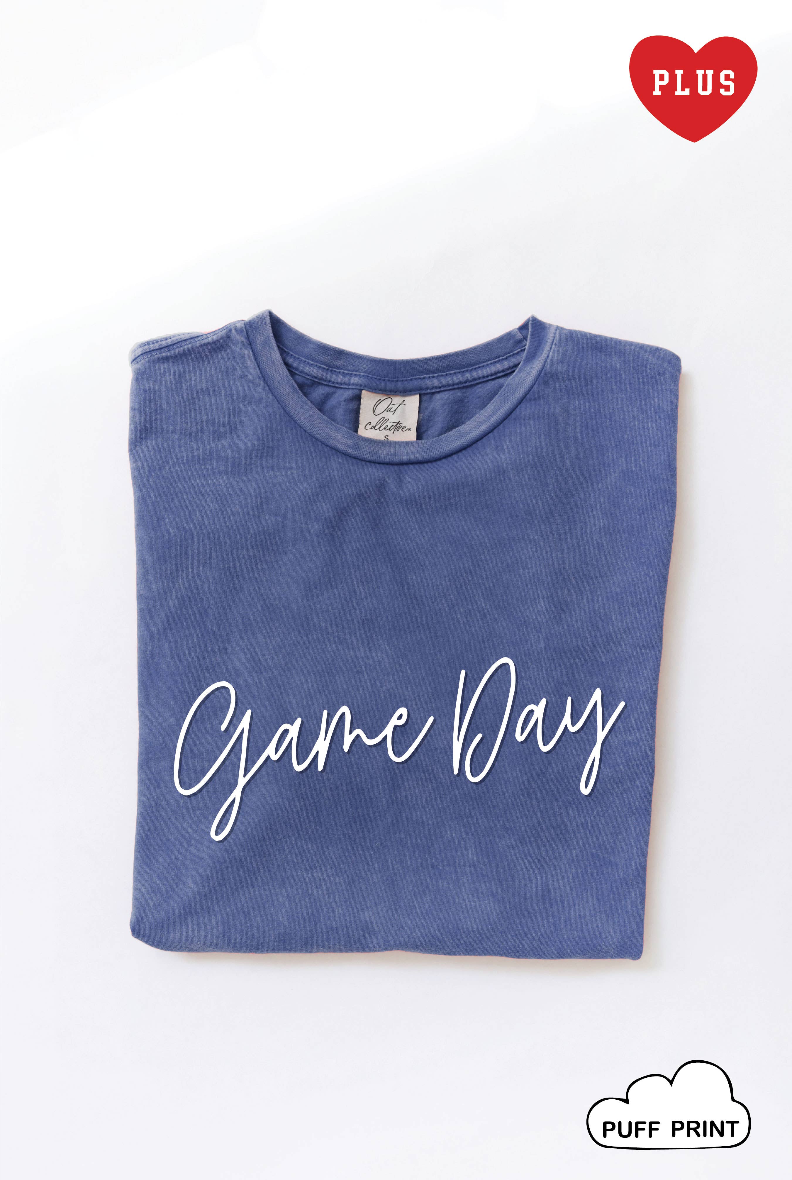 Game Day Puff Print  Plus Mineral Graphic Top
