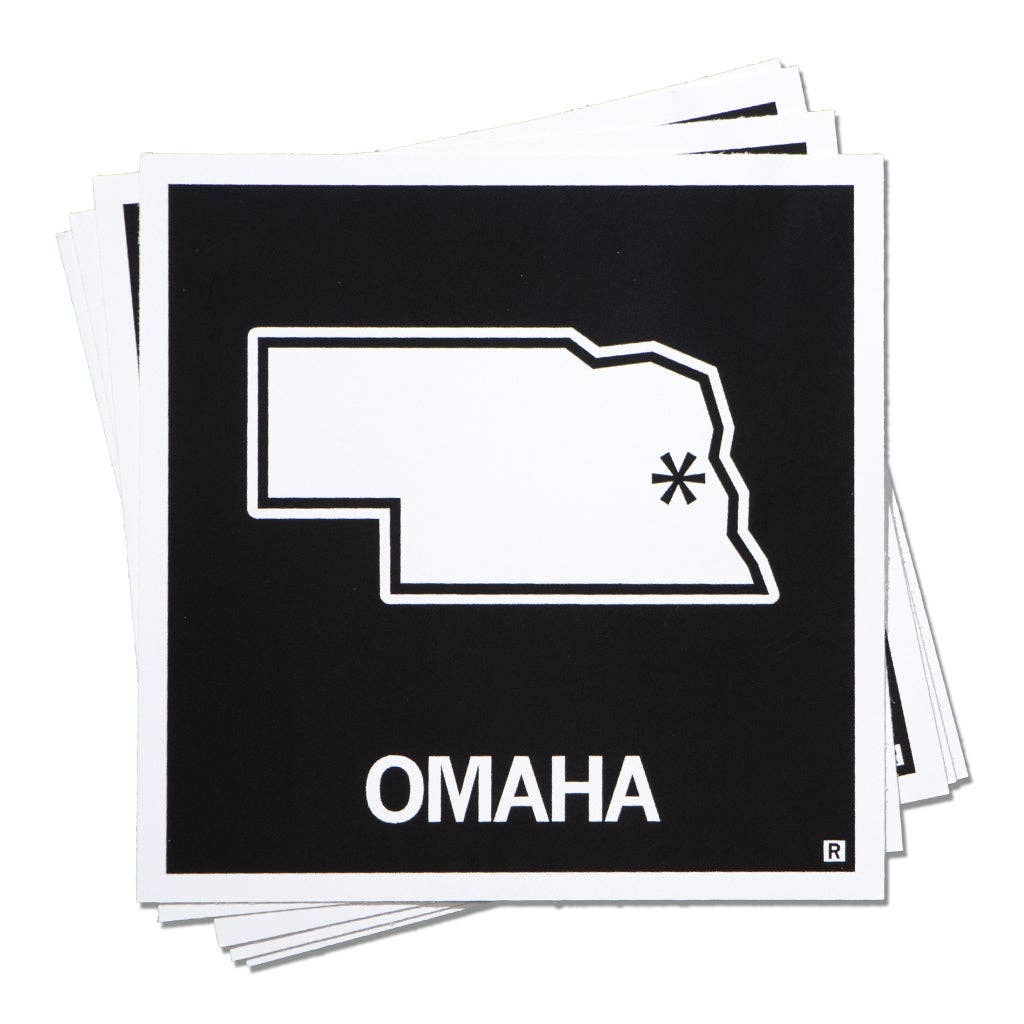 Omaha, Nebraska Outline Sticker