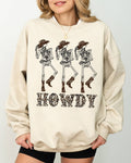 Howdy, Cowboy, Western, Ghost, Skeleton Halloween Sweatshirt
