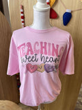 Teaching Sweethearts - Valentine Tee On Pink