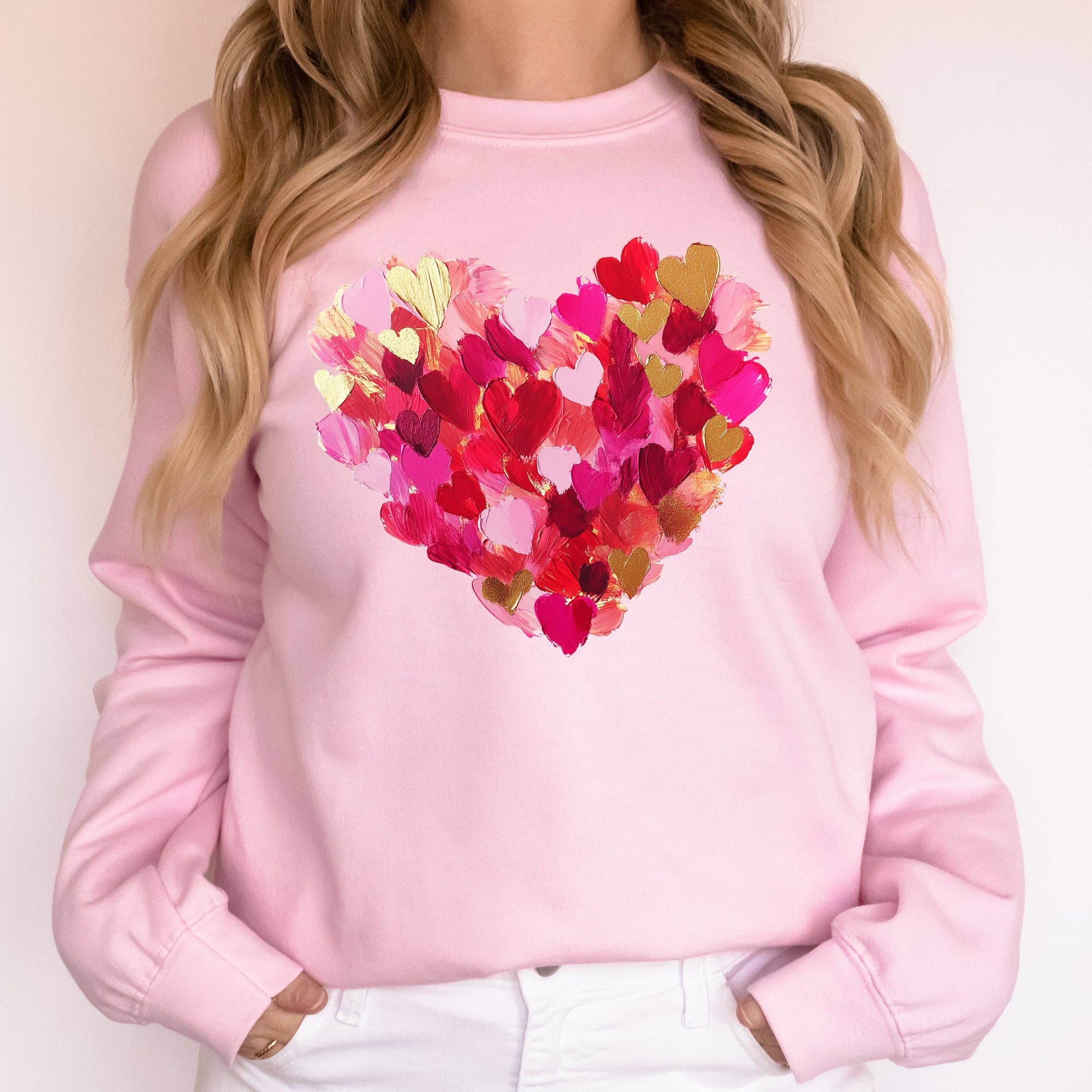 Painted Heart, Valentine's Day, Colorful, Love Sweatshirt