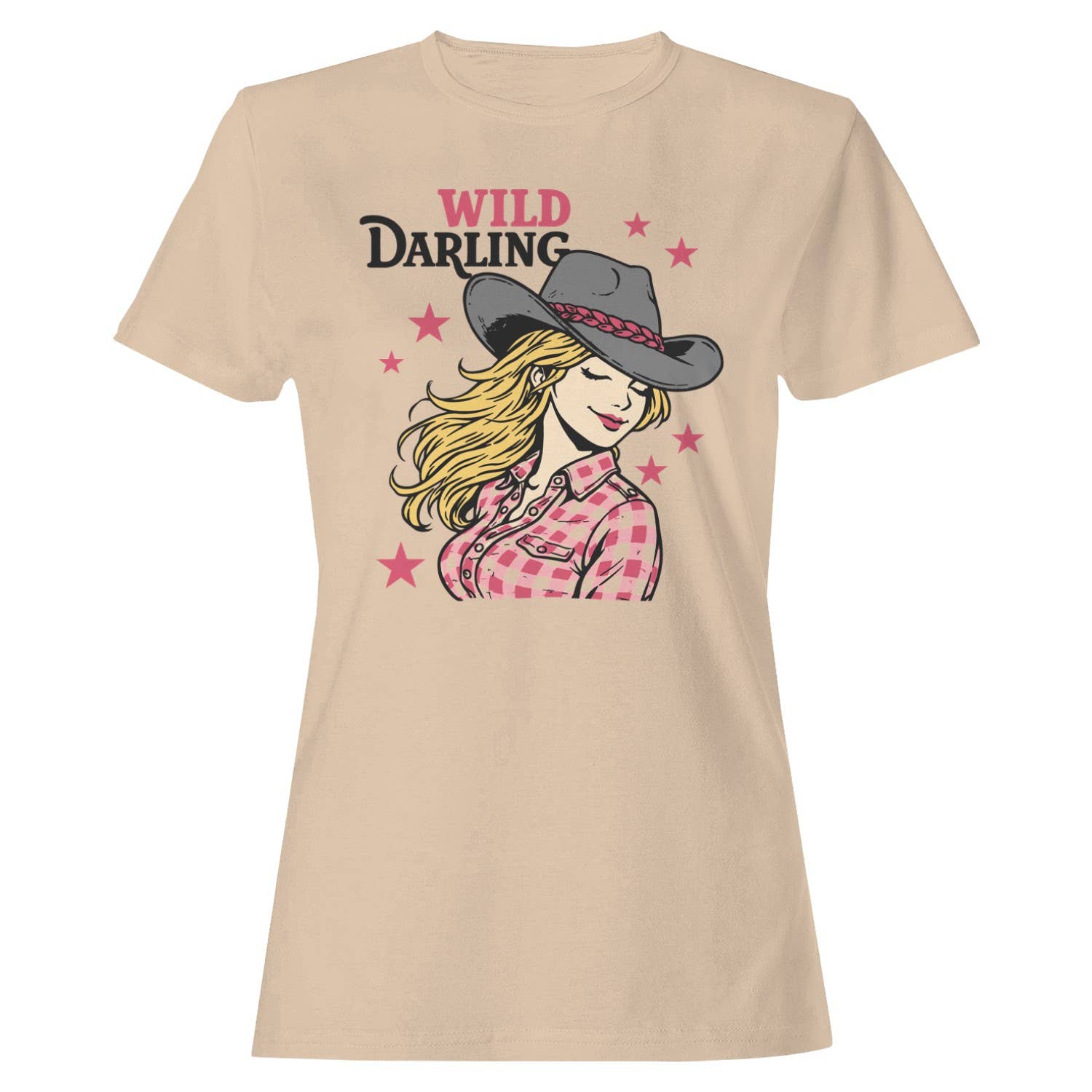 Wild Darling Cowgirl  Women's T-Shirt Natural