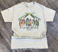 The Greatest Gift of All Jesus Nativity Scene On Sand Tee