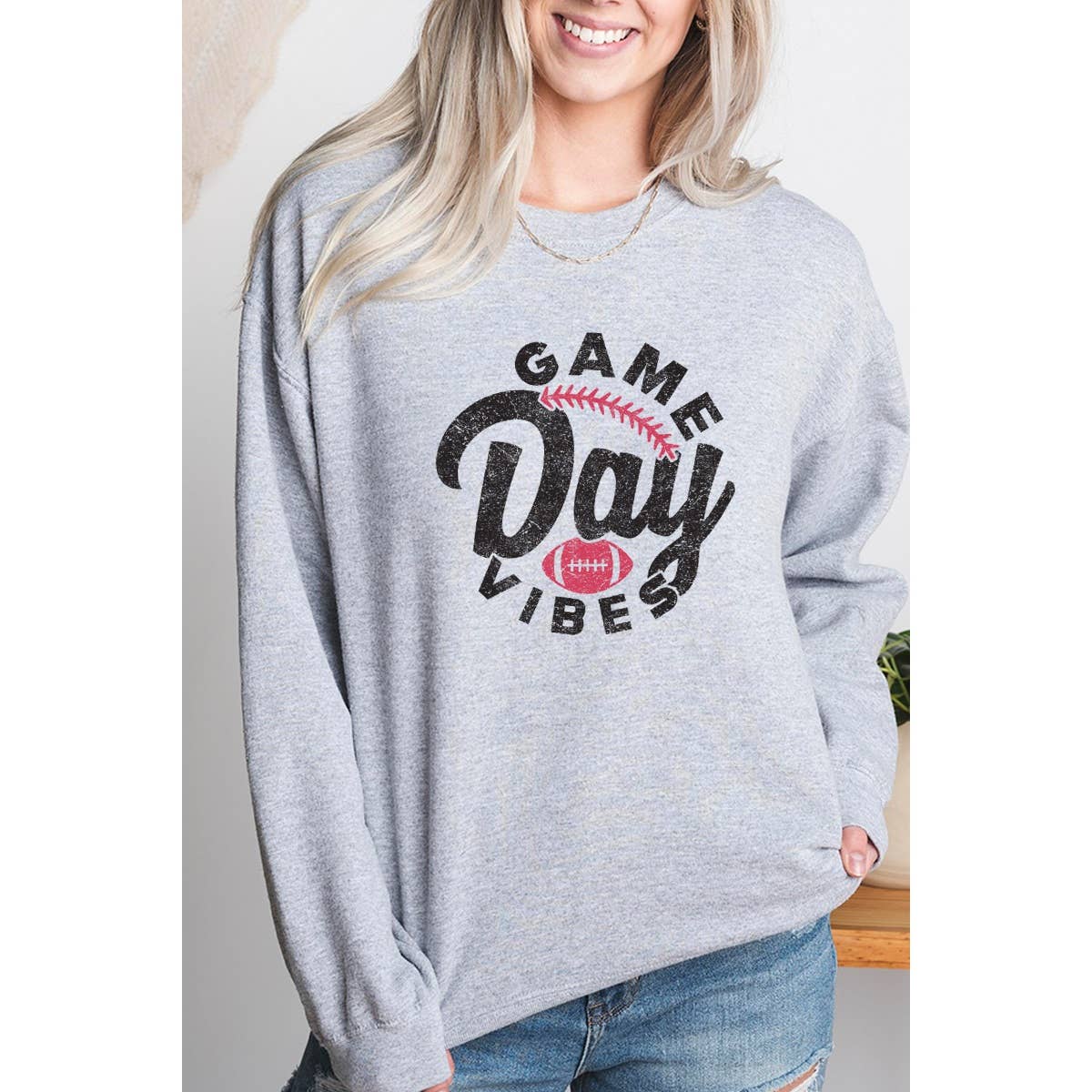 Game Day  Vintage Graphic Oversizes Sweatshirts