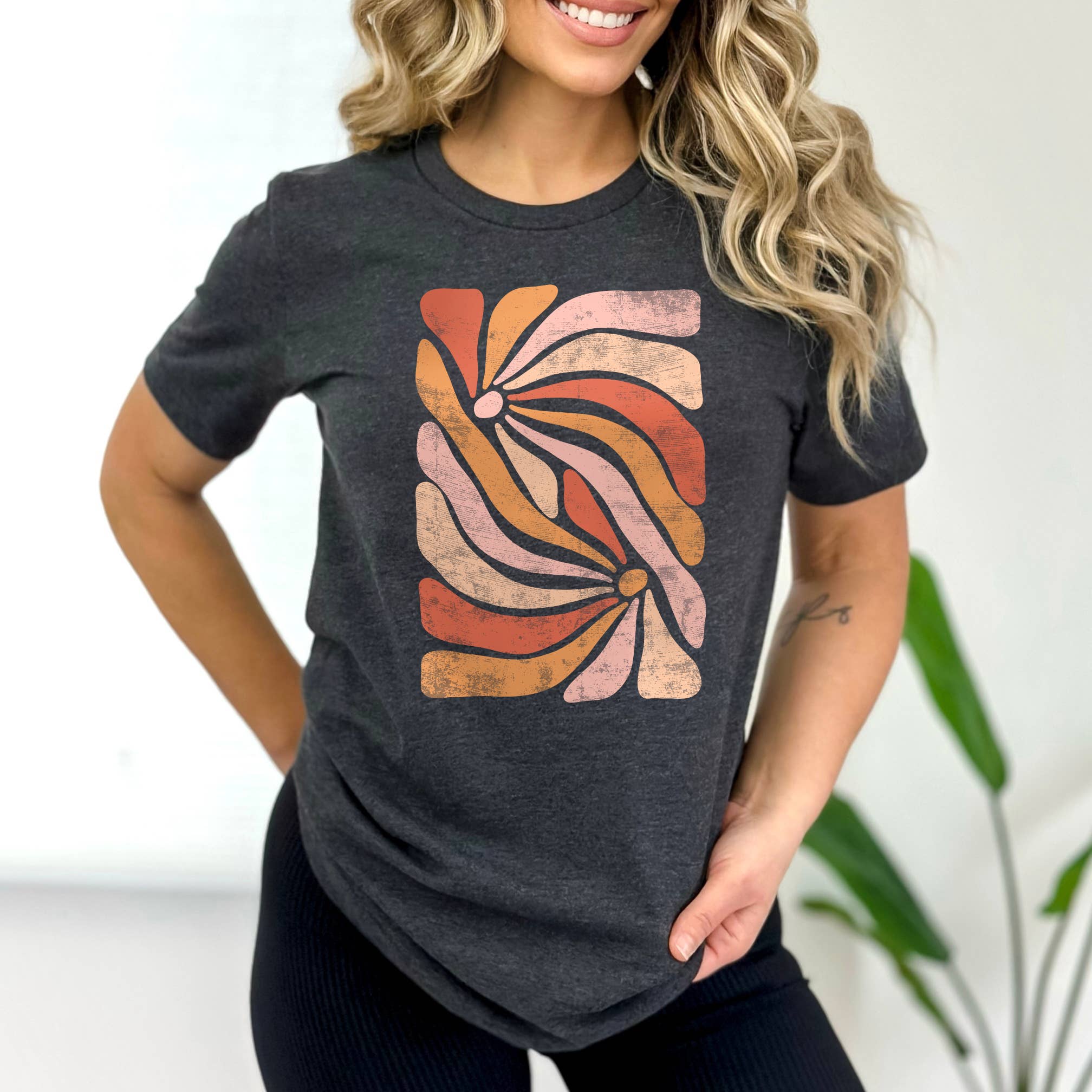 Swirling Flowers Tee | Floral | Sizes XS-2XL