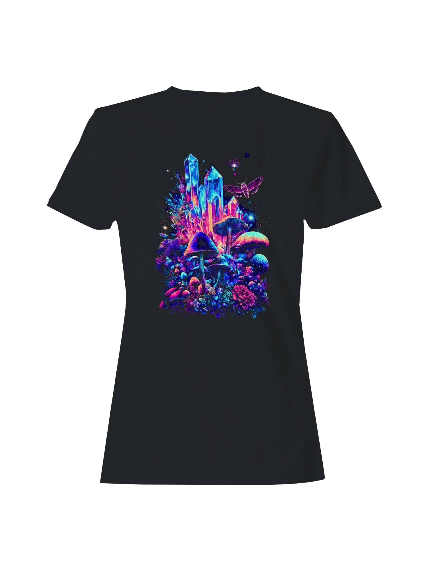 Cosmic Crystals and Psychedelic Flora Women's T-Shirt