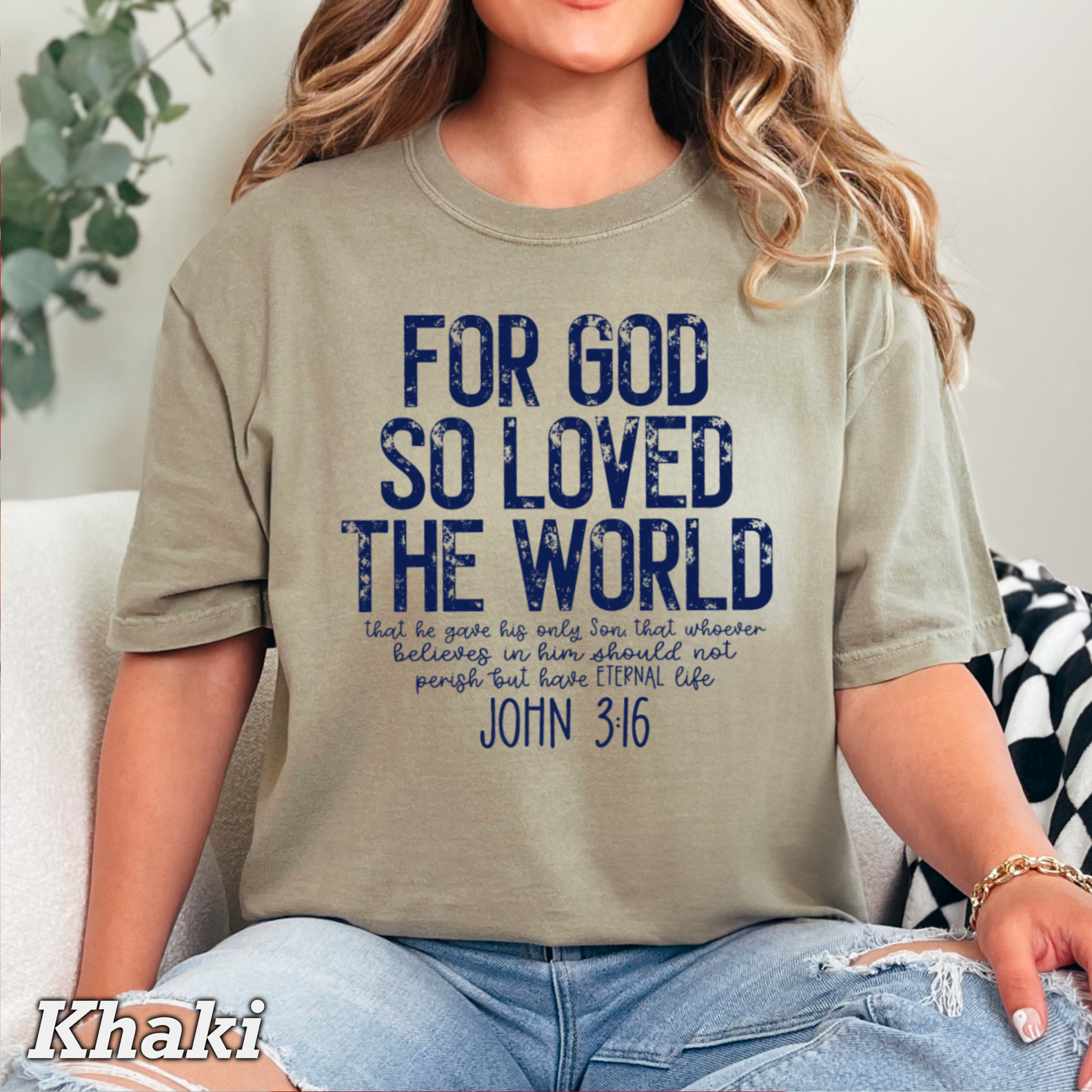 John 3:16 Christian Graphic Shirt | Comfort Color