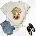 Western Cactus Pumpkin Cowgirl Graphic Tee