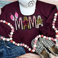 Mama Pink and Gold Sequin Sweatshirt