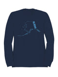 Alaska Map Art Print Women's Sweatshirt