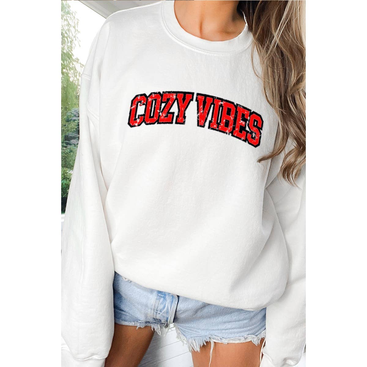 Cozy Vibes  Vintage  Graphic  Sweatshirts