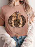 Coquette Bow Leopard Flower Pumpkin Graphic Tshirts