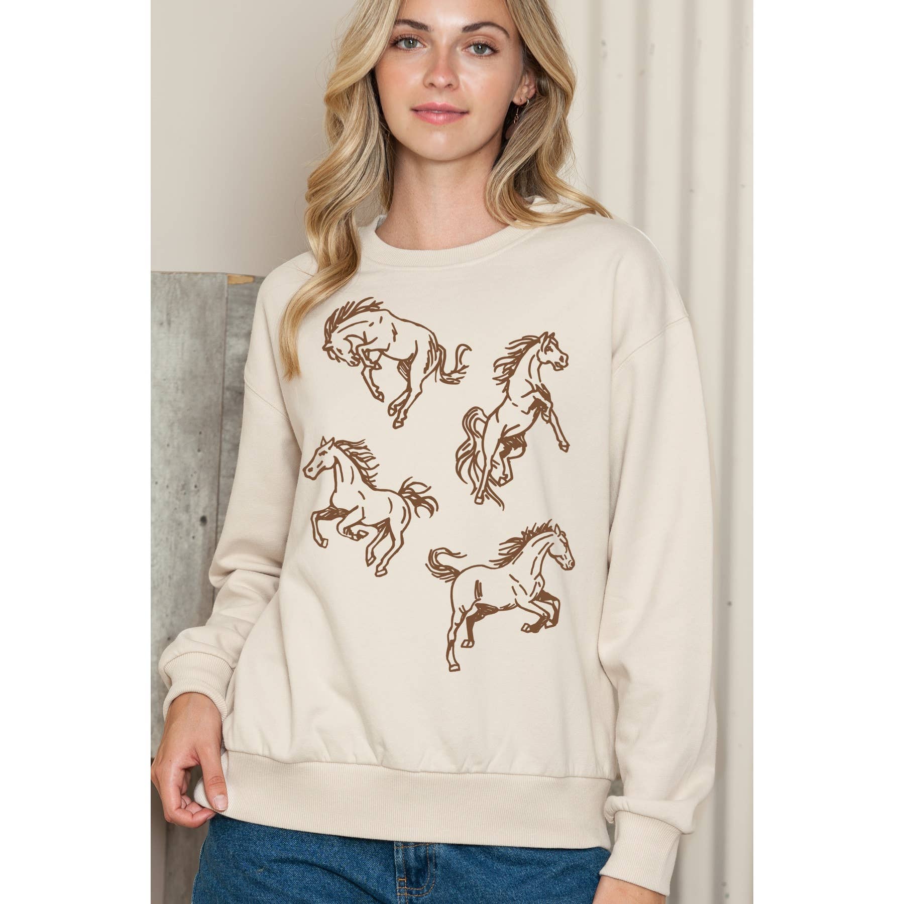 Howdy Horse Crewneck Sweater