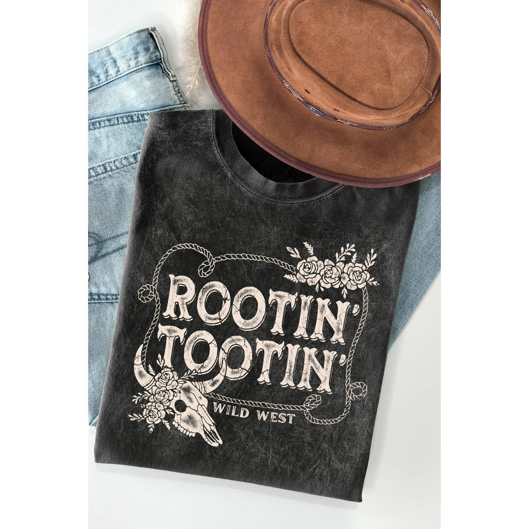 Rootin Tootin Wild West Mineral Washed T