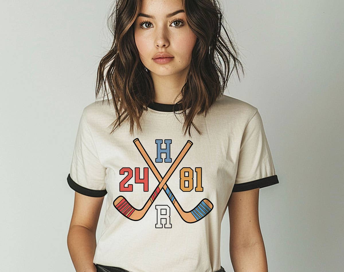 Heated Rivalry Inspired 24 81 Hockey Ringer Tee