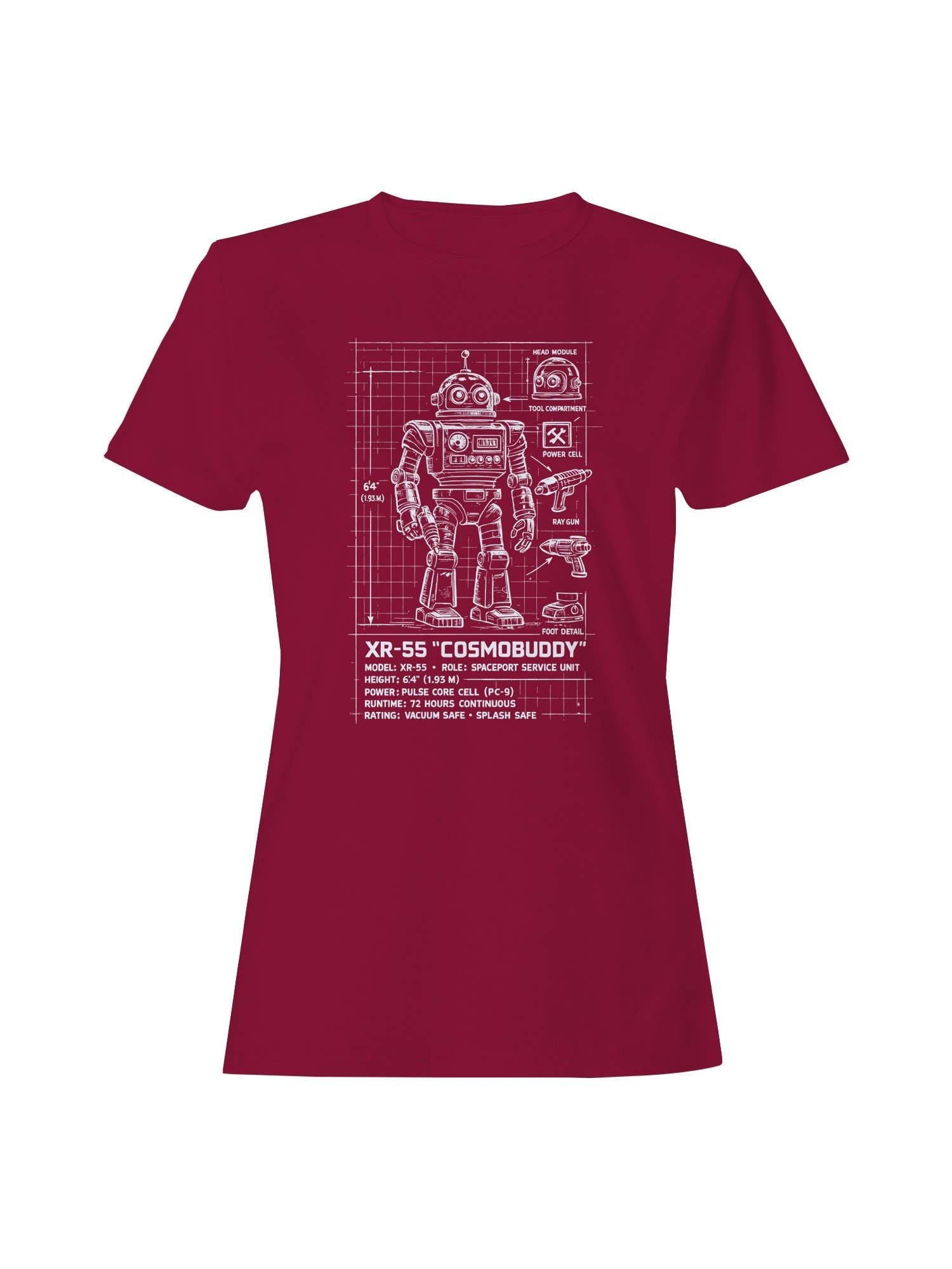 XR-55 "Cosmobuddy" Blueprint Design Women's T-Shirt