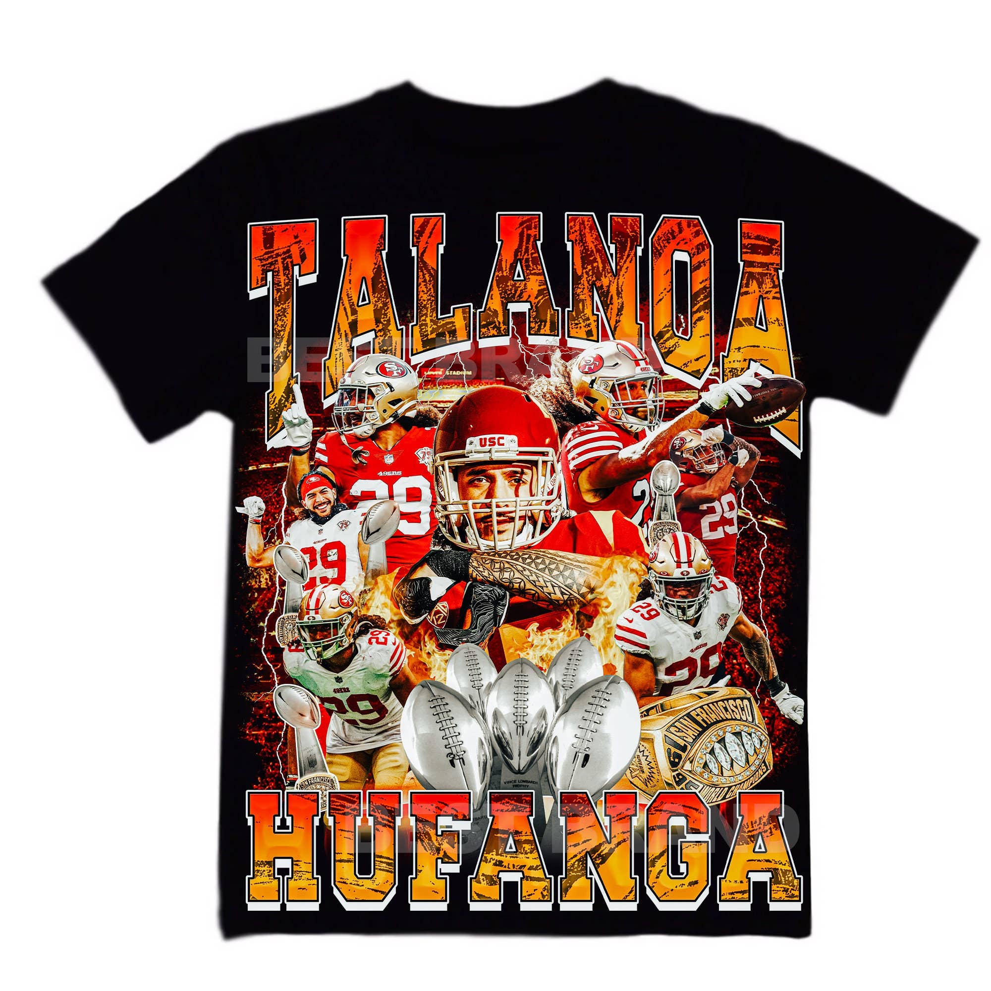 Talanoa Hufanga Retro Vintage Oversized Football Tee
