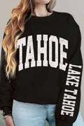 Lake Tahoe Front&Sleeve Graphic Brushed Sweatshirts