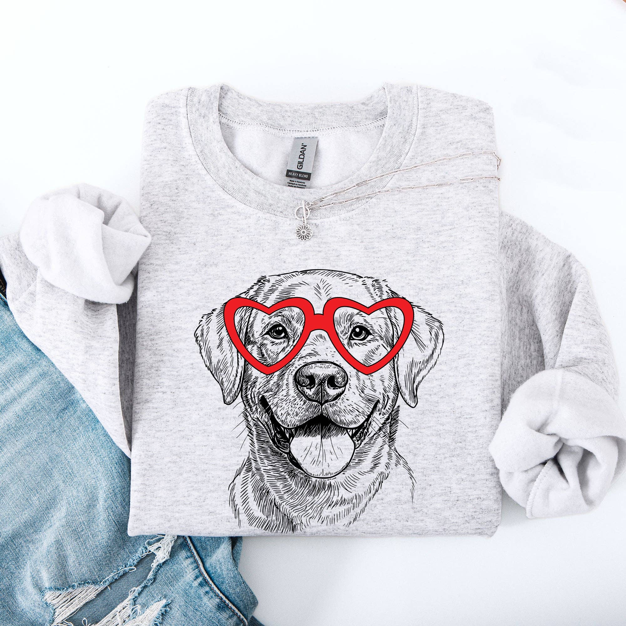 Labrador Retriever, Pet, Dog Breed, Valentine's Sweatshirt
