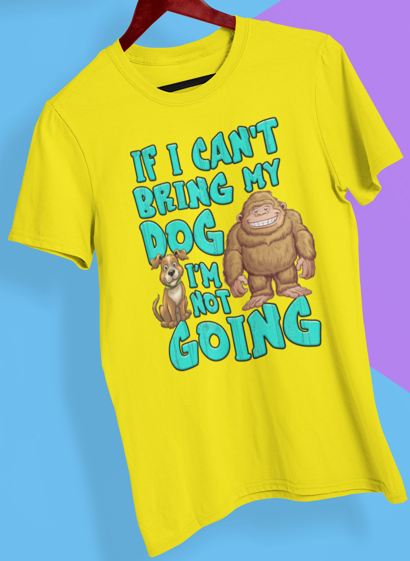 Bigfoot "Bring My Dog"  T-Shirt (Gildan Yellow)