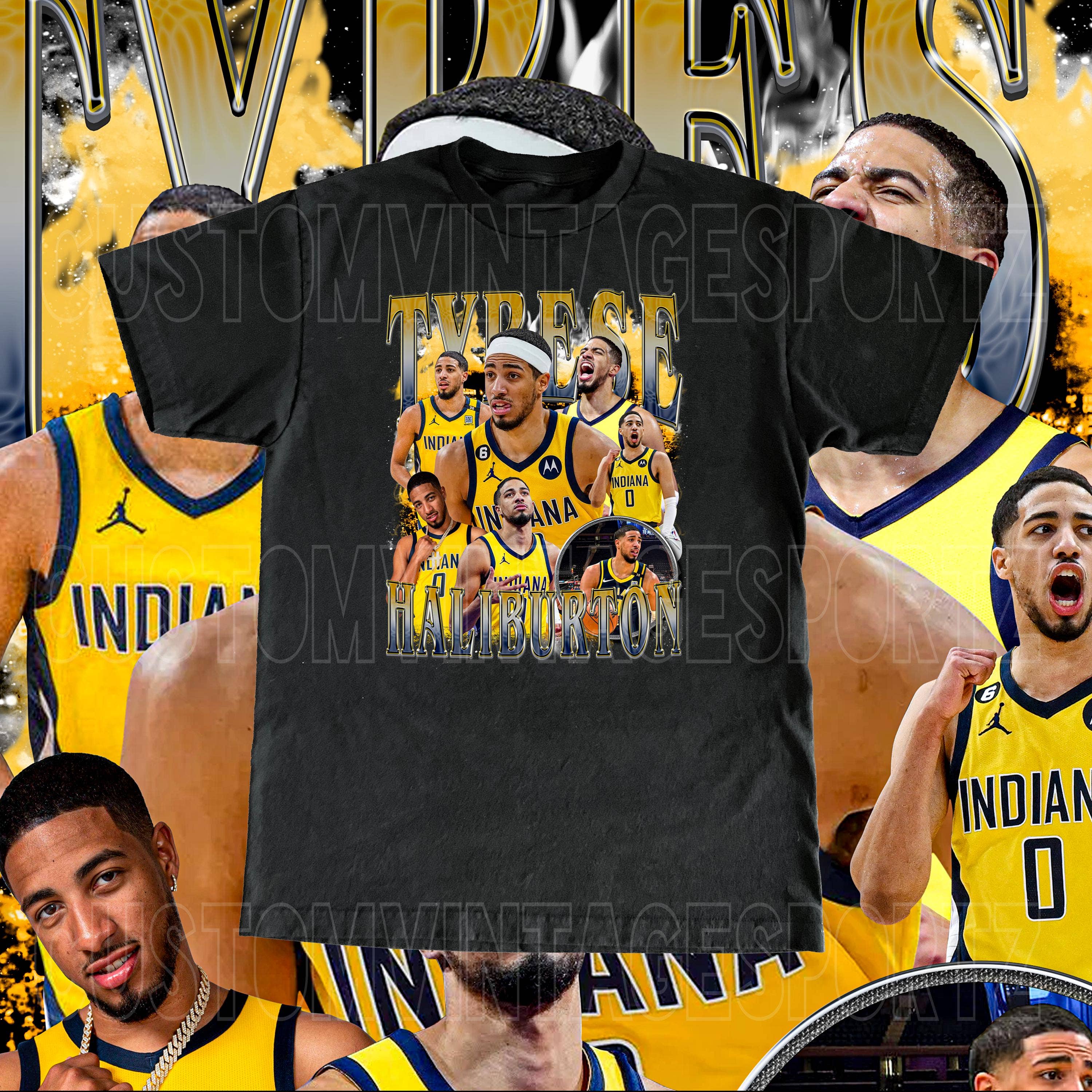 Tyrese Haliburton Vintage Indiana Basketball Fan Tee