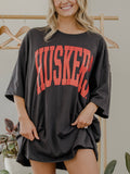 Nebraska Corn Huskers Tall Boy Smoke One Size Tee