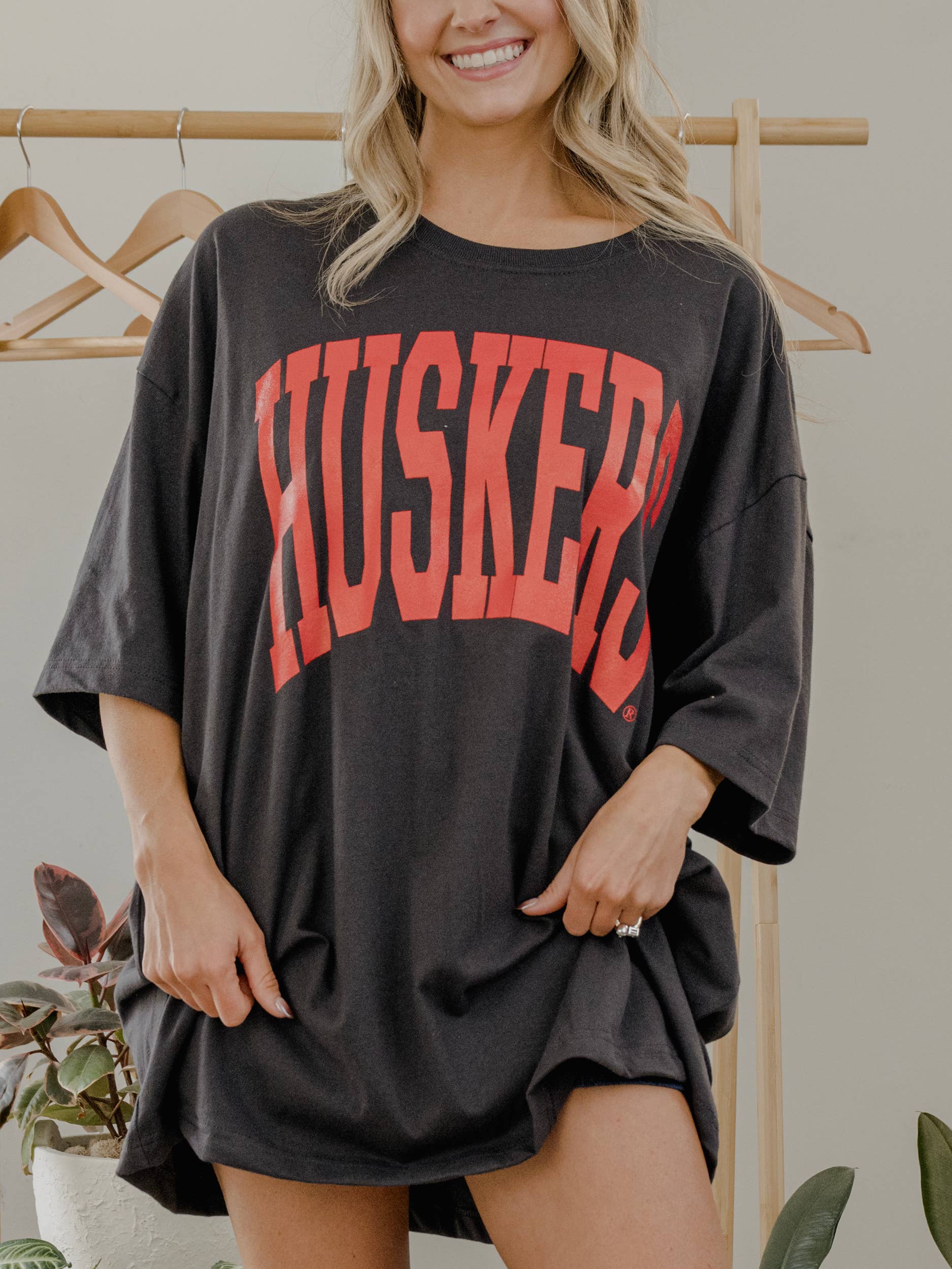 Nebraska Corn Huskers Tall Boy Smoke One Size Tee