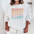 Custom Wavy Location Crewneck Sweatshirt | S-2XL