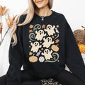 Vintage Ghosts, Floral, Halloween Costume Graphic Sweatshirt