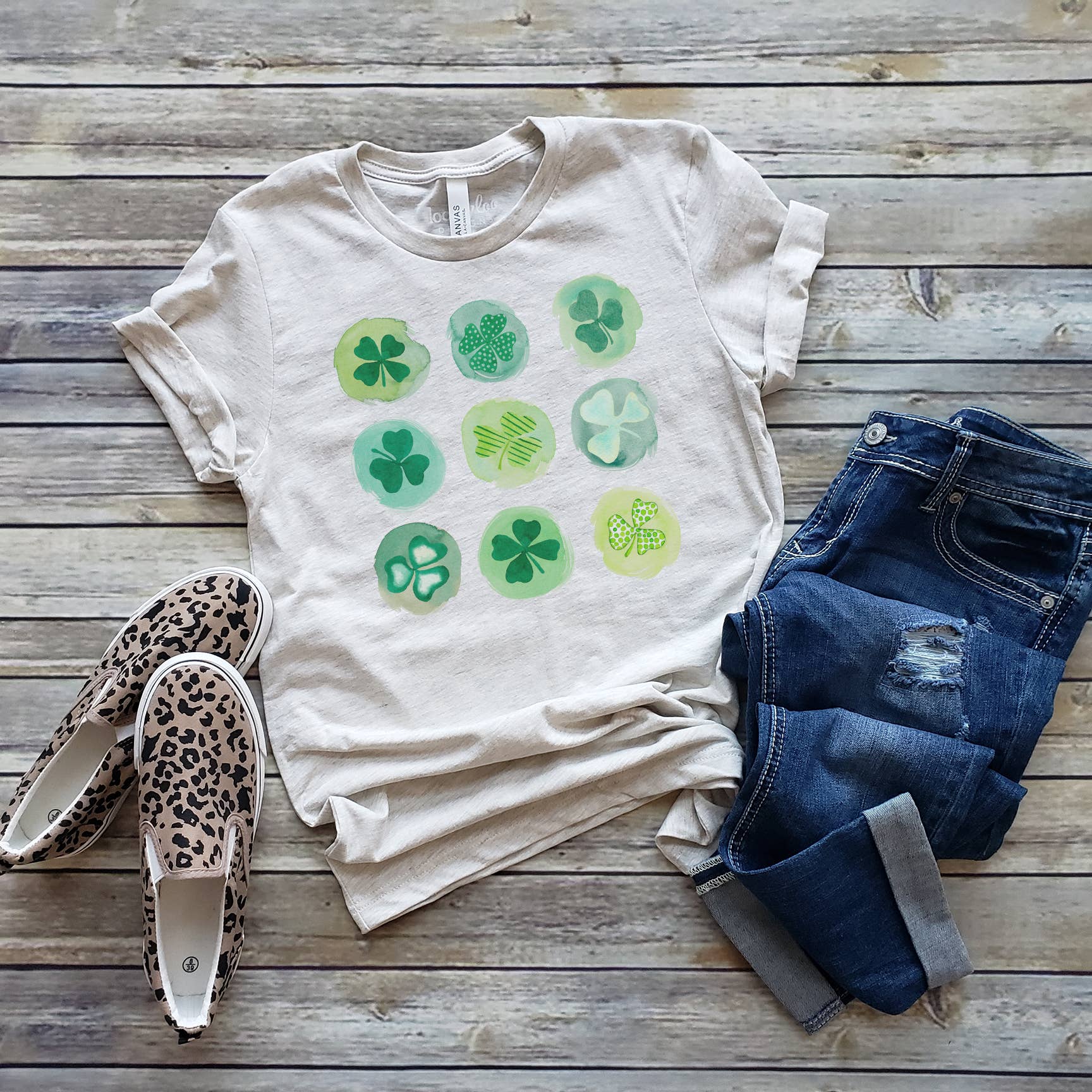 Shamrock Watercolor Tee | St. Patrick's Day | Sizes XS-2XL
