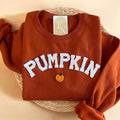 Pumpkin Crewneck Sweatshirt, Fall Sweatshirts For Women