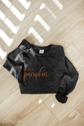 Hello Pumpkin Mineral Washed Long Sleeve Graphic