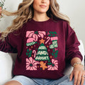 Pink Merry and Bright, Candy Cane, Christmas, Sweatshirt