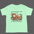 Bigfoot At Home Avoiding People T-Shirt (Mint Green)