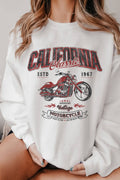 California Classic Motorcycle Graphic Brushed Sweatshirts
