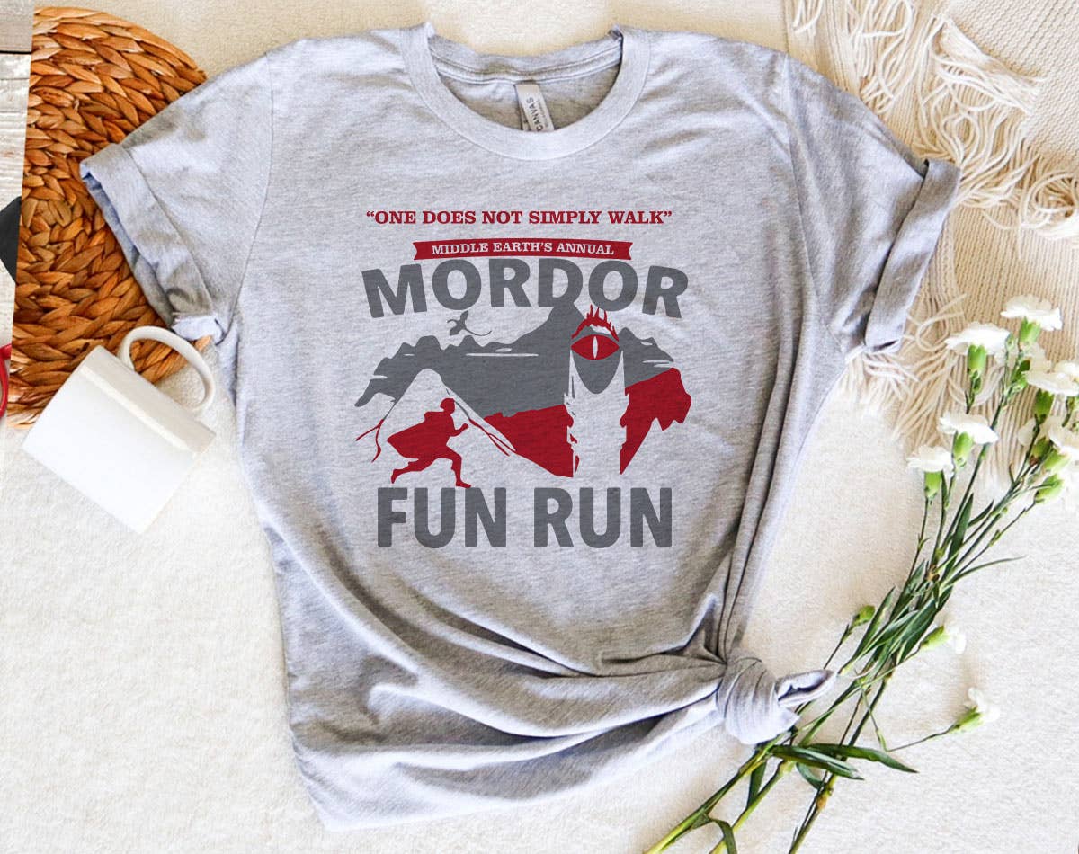 Mordor Fun Run - Funny Pop Culture Book T-Shirt