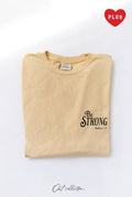 Be Strong and Courageous  Plus Mineral Graphic Top