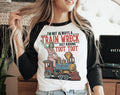I'm Not Always A Train Wreck Funny Retro Baseball Raglan