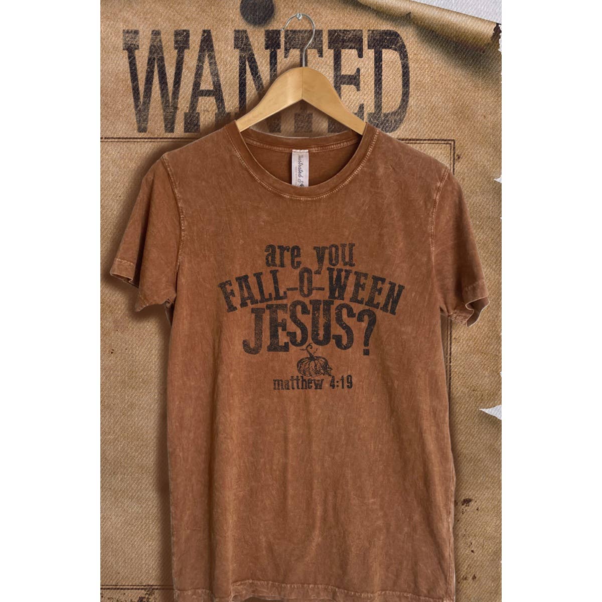 Halloween Season Mineral Wash Vintage  Graphic  Tee