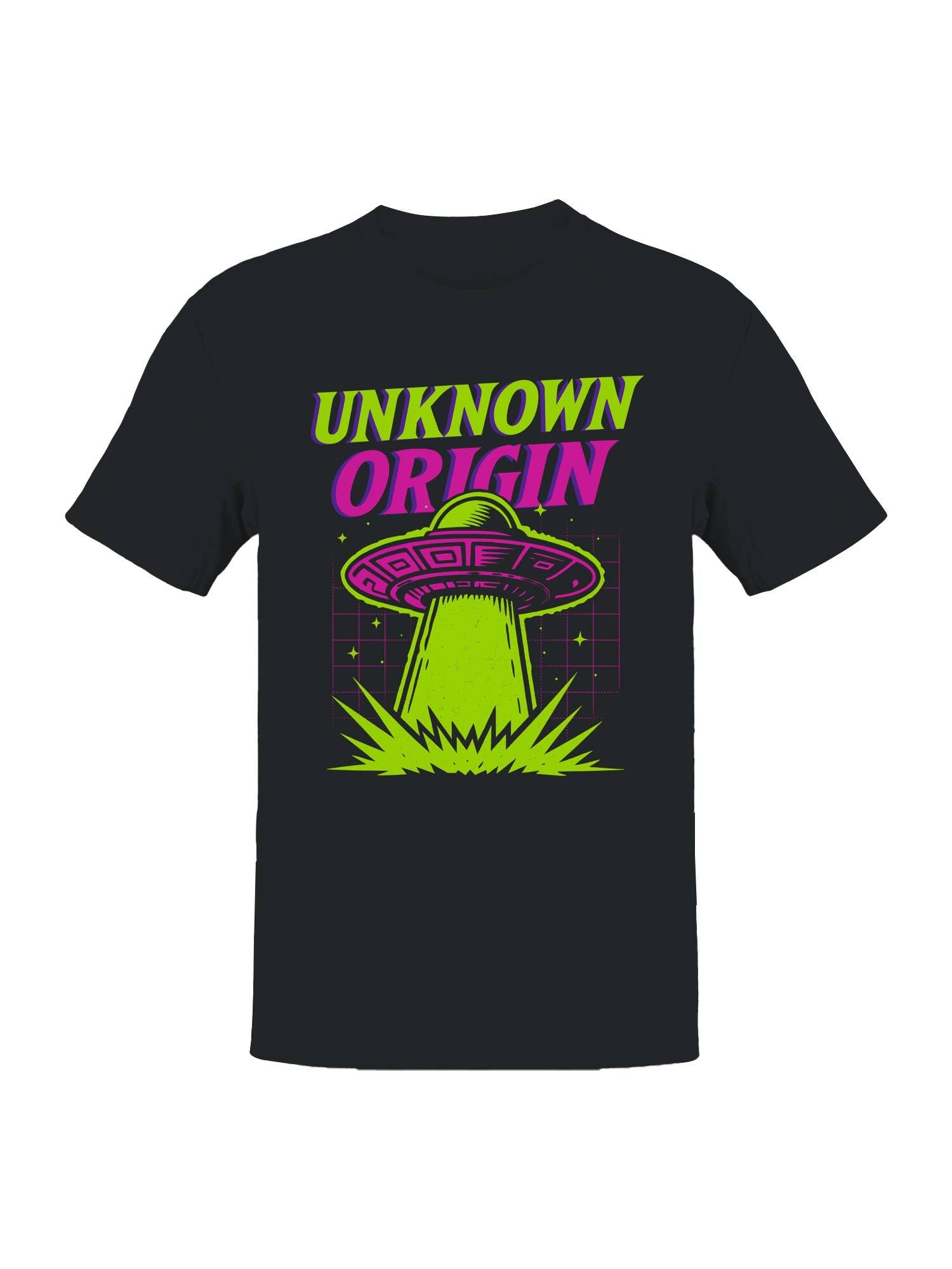 Ufo Neon Art - Unknown Origin Men's T-Shirt