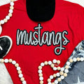 Mustangs Sequin Patch Red Everyday Tee